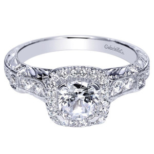 Gabriel 14 Karat Victorian Engagement Ring ER9093W44JJ