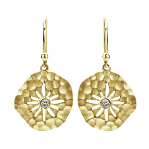Gabriel Fashion 14 Karat Nature Drop Earrings EG12667Y45JJ