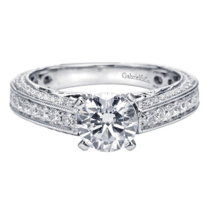 Gabriel 14 Karat Victorian Engagement Ring ER4176W44JJ