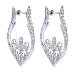 Gabriel Fashion Silver Hoops Hoop Earrings EG12029SVJWS