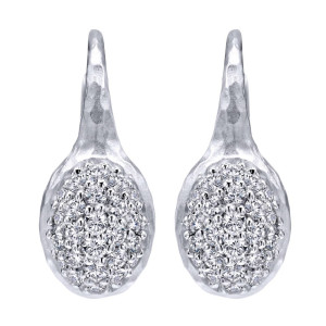 Gabriel Fashion Silver Organic Leverback Earrings EG12440SVJWS