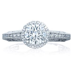 Tacori 2618RD6 18 Karat Reverse Crescent Engagement Ring