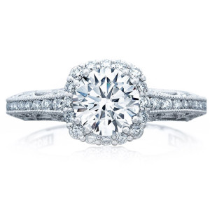 Tacori 2618CU65 18 Karat Reverse Crescent Engagement Ring
