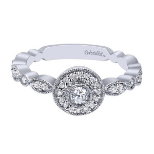 Gabriel Fashion 14 Karat Victorian Ladies' Ring LR4691W45JJ