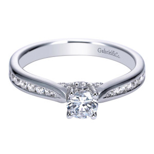 Gabriel 14 Karat Contemporary Engagement Ring ER98721W44JJ