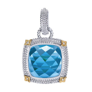 Gabriel Fashion Silver / 18 Karat Two-Tone Roman Pendant PT9365MY4BT