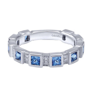 Gabriel Fashion 14 Karat Stackable Stackable Ladies' Ring LR4585W44SA