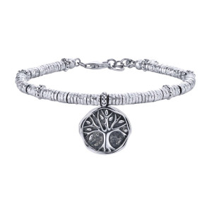 Gabriel Fashion Silver Two-Tone Byblos Charm Bracelet TB3657MXJJJ