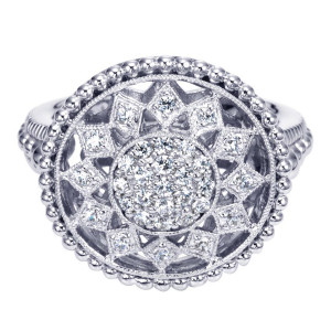 Gabriel Fashion 14 Karat Victorian Ladies' Ring LR6525W45JJ