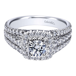 Gabriel 14 Karat Contemporary Engagement Ring ER910148W44JJ