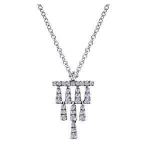 Gabriel Fashion 14 Karat Lusso Diamond Necklace NK4925W45JJ