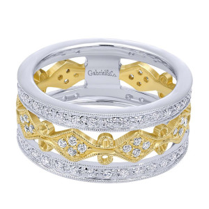 Gabriel Fashion 14 Karat Two-Tone Lace Ladies' Ring LR4364M44JJ