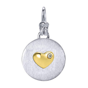 Gabriel Fashion Silver / 18 Karat Two-Tone Treasure Chests Charm Pendant PT935MY5JJ