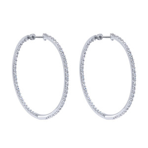 Gabriel Fashion 14 Karat Hoops Hoop Earrings EG10290W44JJ