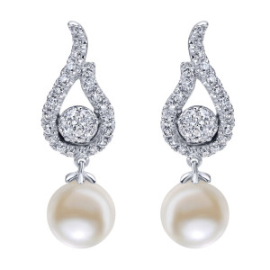 Gabriel Fashion 14 Karat Grace Drop Earrings EG12177W45PL