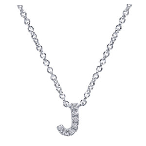 Gabriel Fashion 14 Karat Initial Initial Necklace NK4577J-W45JJ