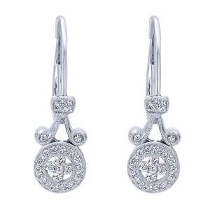 Gabriel Fashion 14 Karat Victorian Drop Earrings EG9612W44JJ