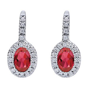 Gabriel Fashion 14 Karat Lusso Color Leverback Earrings EG9509W44RB