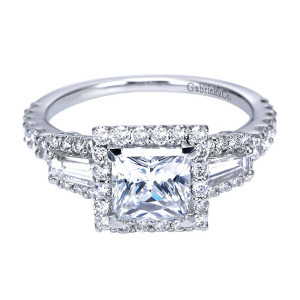 Gabriel 14 Karat Contemporary Engagement Ring ER7512W44JJ