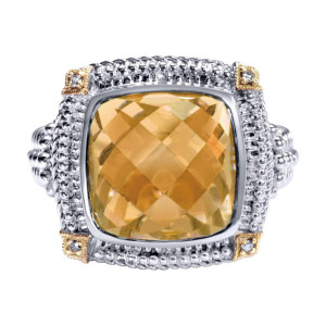 Gabriel Fashion Silver / 18 Karat Two-Tone Roman Ladies' Ring LR5510MY4CT