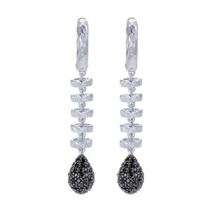 Gabriel Fashion Silver Roaring 20's Drop Earrings EG12251SVJBS