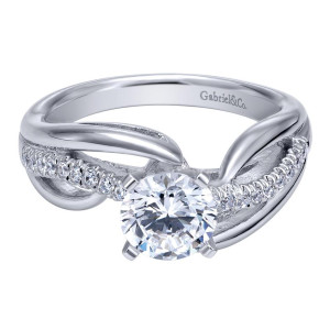Gabriel 14 Karat Contemporary Engagement Ring ER10312W44JJ