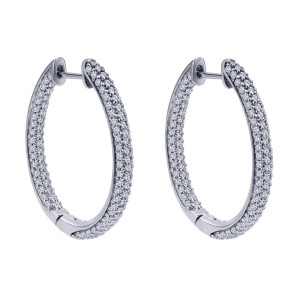 Gabriel Fashion 14 Karat Hoops Hoop Earrings EG9943W45JJ