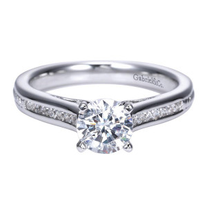 Gabriel 14 Karat Contemporary Engagement Ring ER8064W44JJ
