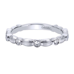 Gabriel Fashion 14 Karat Stackable Stackable Ladies' Ring LR4837W44JJ