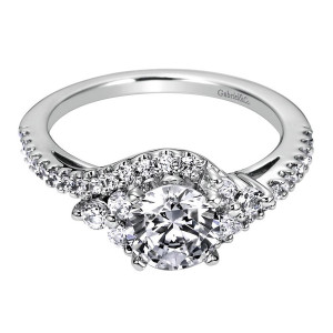 Gabriel 14 Karat Contemporary Engagement Ring ER95568W44JJ
