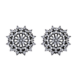 Gabriel Fashion 14 Karat Starburst Stud Earrings EG12189W45JJ