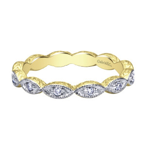 Gabriel Fashion 14 Karat Stackable Stackable Ladies' Ring LR4381Y45JJ