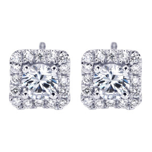 Gabriel Fashion 14 Karat Lusso Diamond Stud Earrings EG11328W45JJ