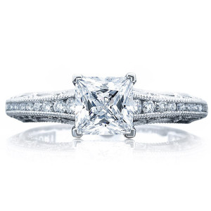 Tacori 2617PR55 18 Karat Reverse Crescent Engagement Ring