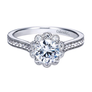 Gabriel 14 Karat Victorian Engagement Ring ER8066W44JJ