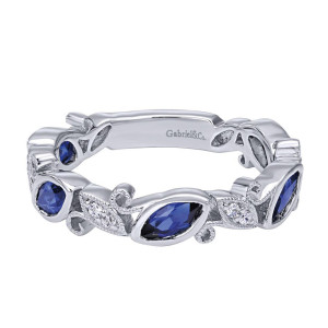 Gabriel Fashion 14 Karat Stackable Stackable Ladies' Ring LR4849W44SB