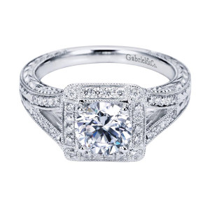 Gabriel 14 Karat Victorian Engagement Ring ER7255W44JJ