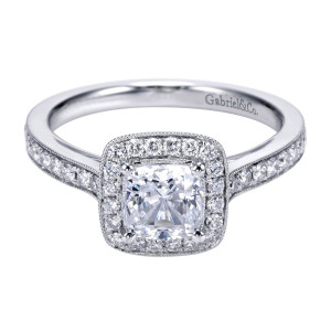 Gabriel 14 Karat Victorian Engagement Ring ER7527W44JJ