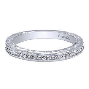 Gabriel 14 Karat Victorian Wedding Band WB10271W44JJ