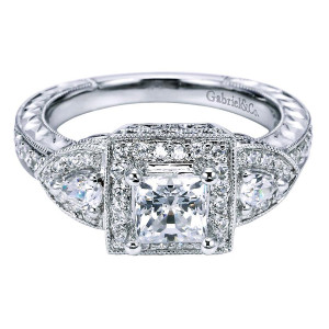 Gabriel 14 Karat Victorian Engagement Ring ER5754W44JJ