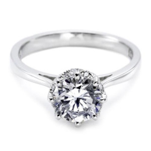 Tacori Platinum Solitaire Engagement Ring 2504RD7