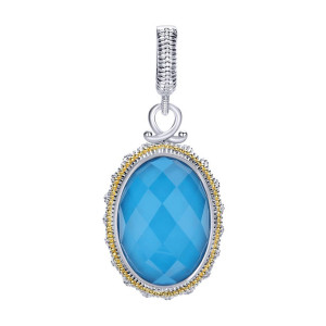 Gabriel Fashion Silver / 18 Karat Two-Tone Roman Pendant PT9358MYJXT