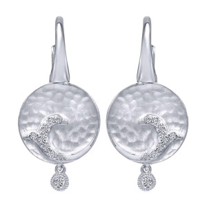 Gabriel Fashion Silver Organic Leverback Earrings EG12392SV5JJ