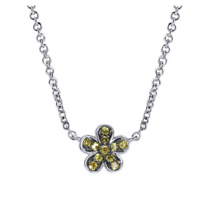Gabriel Fashion 14 Karat Floral Necklace NK3724W4JYS