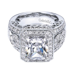 Gabriel 14 Karat Victorian Engagement Ring ER5810W44JJ