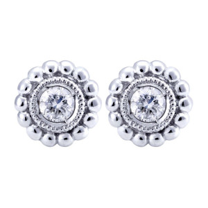 Gabriel Fashion 14 Karat Bombay Stud Earrings EG11112W45JJ