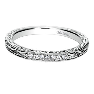 Gabriel 14 Karat Victorian Wedding Band WB9202W44JJ