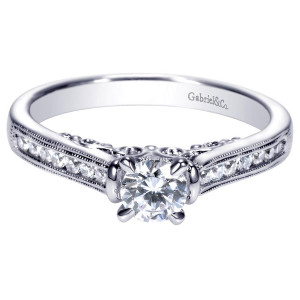 Gabriel 14 Karat Victorian Engagement Ring ER98672W44JJ