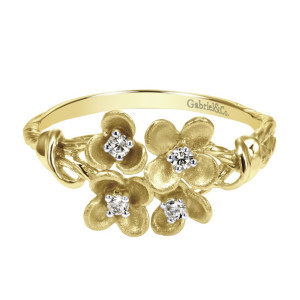 Gabriel Fashion 14 Karat Floral Ladies' Ring LR50555Y45JJ