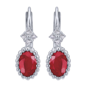 Gabriel Fashion 14 Karat Bombay Leverback Earrings EG12305W45RB